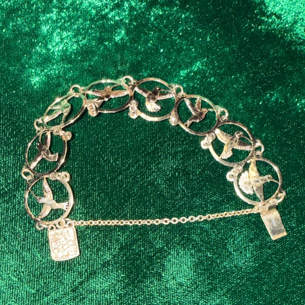 Wild Bryde Gold Hummingbird Link Bracelet - Women Jewelry